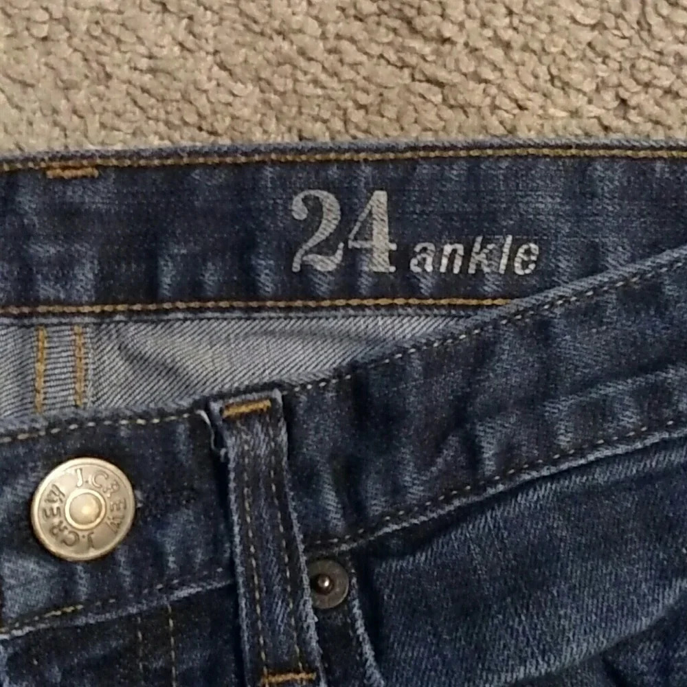 J Crew Toothpick Dark Wash Jeans Size 24 - Picture 3 of 7